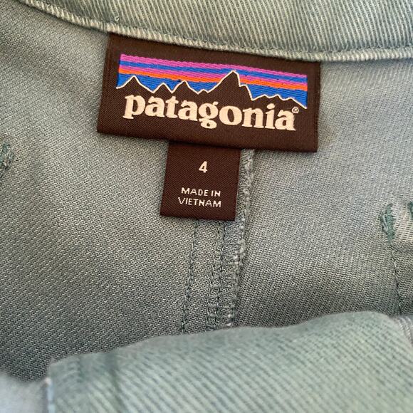 Patagonia Tate Pants Size 4 Womens Classic Strait Canvas Pants in Teal Blue - Picture 3 of 14